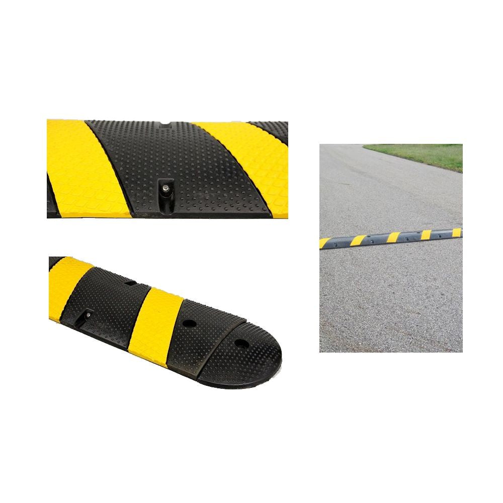 PSS Speed Bump 6' Standard Black Yellow Rubber
