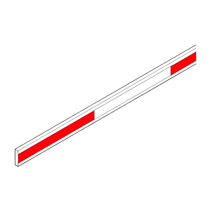 DoorKing 1601-348 Wood Arm 14' foot (White w/ Red Reflective Tape)