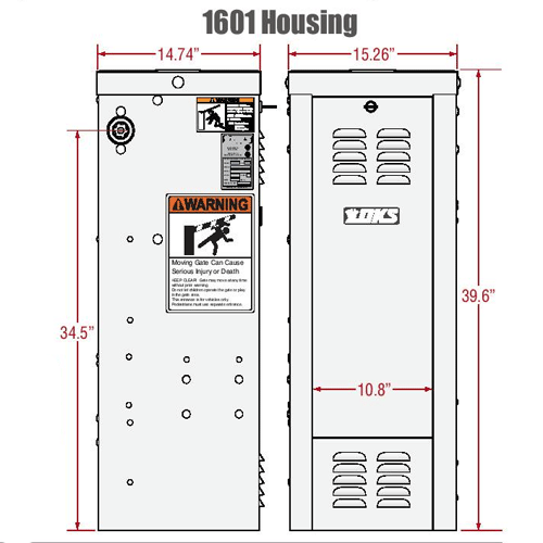 DoorKing 1601-081 Barrier Arm Opener with DC open