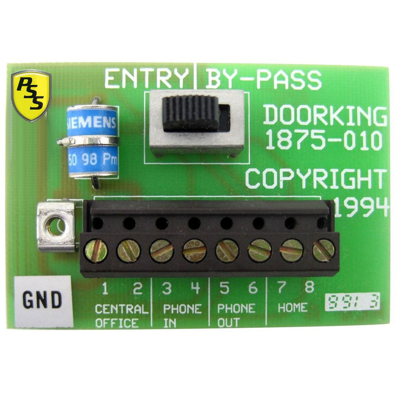 DoorKing 1875010 Phone System Telephone Bypass Switch