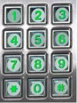 Doorking 1895-022 LED Backlit Keypad Numbers Only