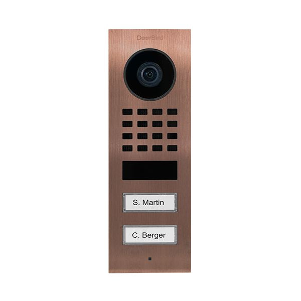 Doorbird D1102V Wifi/LAN Video Intercom System (Bronze)